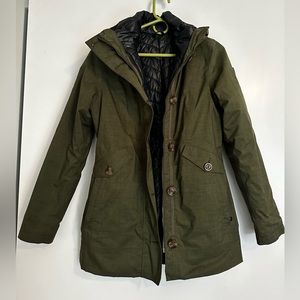 North Face Aeliana triclimate jacket with down liner - Forest Green - M